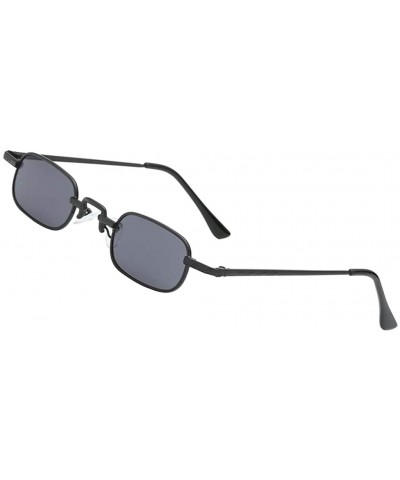 Square 2 Pcs Square Sunglasses Small Frame UV Ptetection Gray Lens 90s Eyewear - CK190C3TTHW $14.30