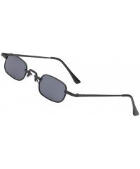 Square 2 Pcs Square Sunglasses Small Frame UV Ptetection Gray Lens 90s Eyewear - CK190C3TTHW $14.30