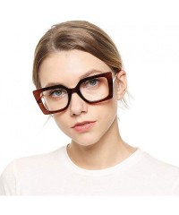 Cat Eye Anti-Blue Block Light Pearl Inlay Arm Cat Eye Reading Glasses - Anti Blue - Tea Frame - CJ18X6N9TK6 $11.77