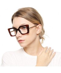 Cat Eye Anti-Blue Block Light Pearl Inlay Arm Cat Eye Reading Glasses - Anti Blue - Tea Frame - CJ18X6N9TK6 $11.77