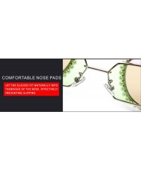 Aviator Stainless steel chain sunglasses - ladies 2019 new personality double lens sunglasses folding glasses - E - CV18SILCZ...