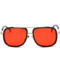 Rectangular Sunglasses for Men Women Vintage Sunglasses Retro Oversized Glasses Eyewear Rectangular - E - CA18QMYHT85 $8.01