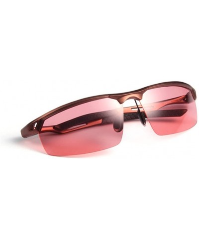 Aviator Sports Sunglasses Drive Polarized Sunglasses HD Outdoor Glasses - Transparent Pink Color - C4183AT7GYX $65.41