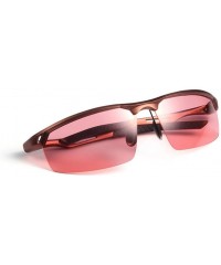 Aviator Sports Sunglasses Drive Polarized Sunglasses HD Outdoor Glasses - Transparent Pink Color - C4183AT7GYX $31.84