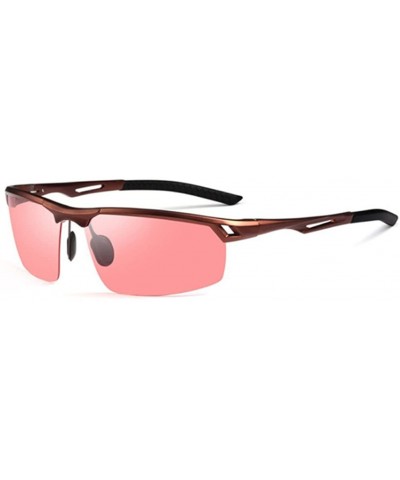 Aviator Sports Sunglasses Drive Polarized Sunglasses HD Outdoor Glasses - Transparent Pink Color - C4183AT7GYX $31.84