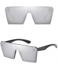 Oversized Square Oversized Sunglasses for Women Men Flat Top Fashion Shades Oversize Sunglasses (G) - G - CM1903DEZTO $18.40