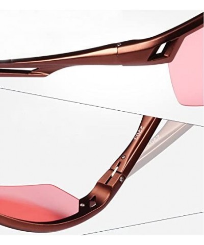 Aviator Sports Sunglasses Drive Polarized Sunglasses HD Outdoor Glasses - Transparent Pink Color - C4183AT7GYX $31.84