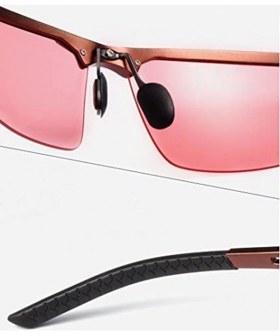 Aviator Sports Sunglasses Drive Polarized Sunglasses HD Outdoor Glasses - Transparent Pink Color - C4183AT7GYX $31.84