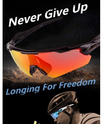 Wrap Sports Polarized Riding Running Sunglasses Changeable Lenses for Baseball Driving Fishing Golf Baseball Golf - CG18NT2IZ...