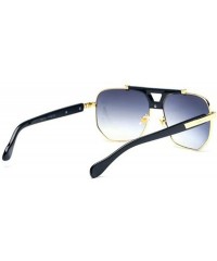 Aviator Stylish metal frame material - ladies coated sunglasses retro sunglasses - D - CE18S5C8AGL $46.07