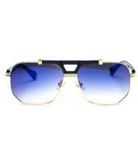Aviator Stylish metal frame material - ladies coated sunglasses retro sunglasses - D - CE18S5C8AGL $46.07