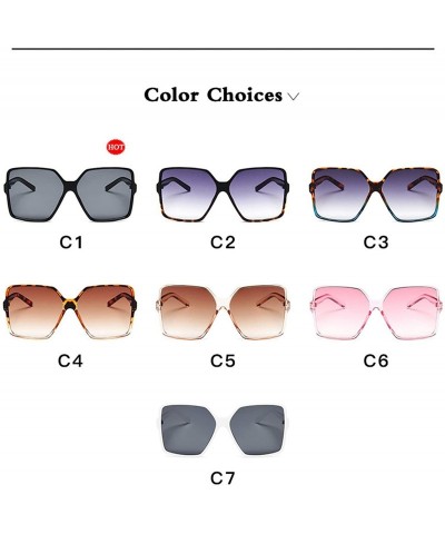 Oversized Fashion Women Oversize Sunglasses Gradient Plastic Er Female Sun Glasses UV400 Lentes De Sol Mujer - CP199C8RENX $2...