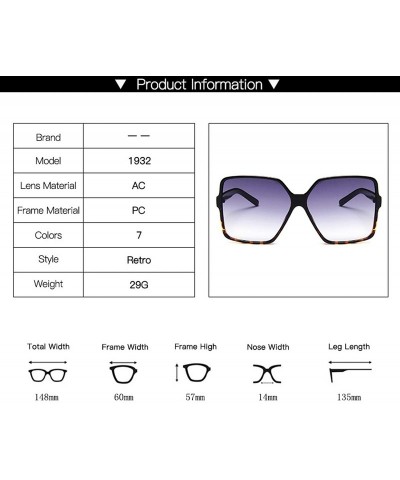 Oversized Fashion Women Oversize Sunglasses Gradient Plastic Er Female Sun Glasses UV400 Lentes De Sol Mujer - CP199C8RENX $2...