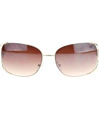 Rectangular Womens Metal Lace Temple Diva Rectangular Diva Fashion Sunglasses - Gold White - C411P94BUCB $7.50