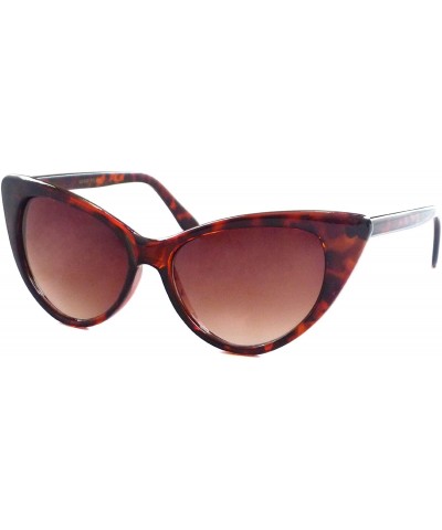 Cat Eye VINTAGE Inspired Women 50s Cat Eye Style Fashion Sunglasses BROWN LEOPARD - CO11DRJ1UNT $12.83