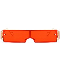 Goggle Fashion Sunglasses Rectangle Glasses sunglasses - Red - CT198G8EXL7 $14.28