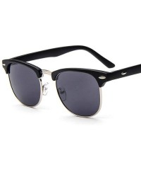 Goggle Half Metal Sunglasses Men Women Eyeglasses Mirror SunGlass Fashion Gafas De Sol Leopard Driving Sun Glasses - CA197Y75...