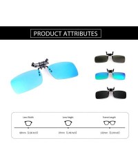 Rectangular Clip-on Flip Up Polarized Rimless Rectangle Sunglasses Over Prescription Glasses for Men Women - C718N9HR8EK $10.40