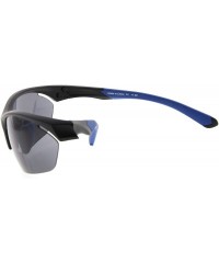 Sport Retro Mens Womens Sports Half-Rimless Bifocal Sunglasses - Black Frame/Blue Arm - CT189X623I3 $11.34