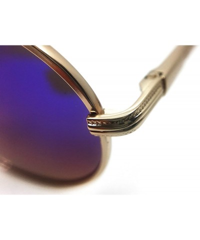 Sport 533 Premium Women Man Brand Designer Round Oval Style Mirrored Fashion Aviator Sunglasses - Rose Gold - CP18GZW6OQA $14.09