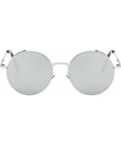 Round New Vintage Polarized Steampunk Sunglasses Fashion Round Mirrored Retro Eyewear - Style 1-white - CN1946SS8ET $30.62