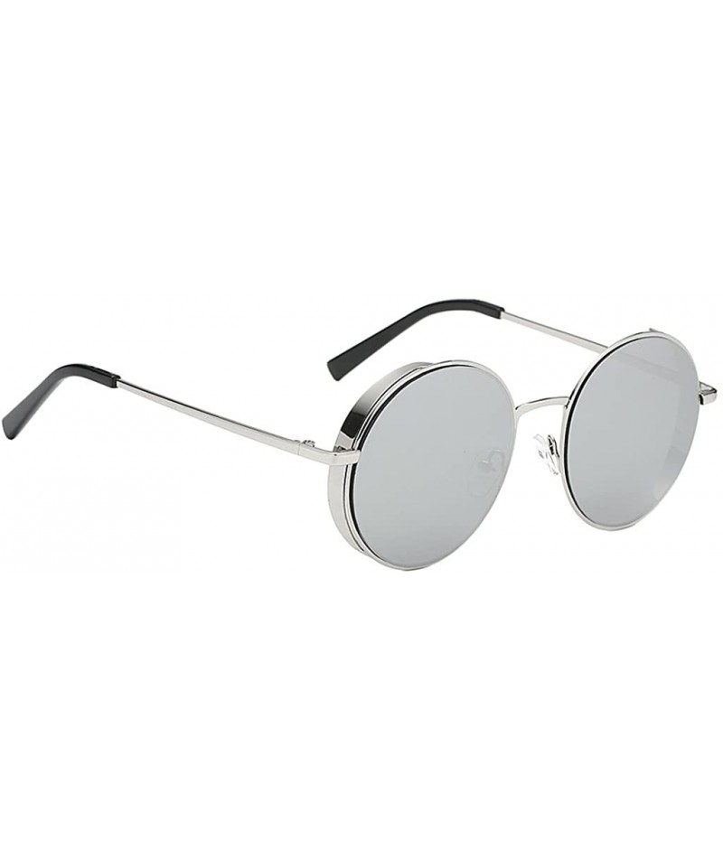 New Vintage Polarized Steampunk Sunglasses Fashion Round Mirrored Retro ...