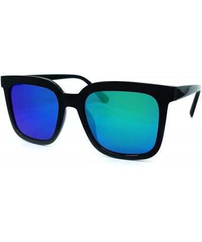 Oversized 1870 Premium Oversize XL Women Men Mirror Havana Tilda Shadow Style Fashion Sunglasses - Turquoise - C218H5MTQ2W $1...