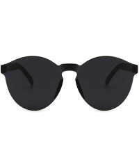 Round Unisex Fashion Candy Colors Round Outdoor Sunglasses - Black - CD199XQCZQ3 $17.79