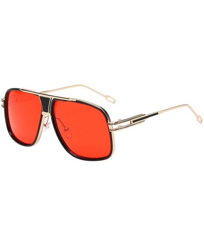 Wrap Women Men Fashion Quadrate Metal Frame Brand Classic Sunglasses - G - CL18TKUCOI4 $9.22