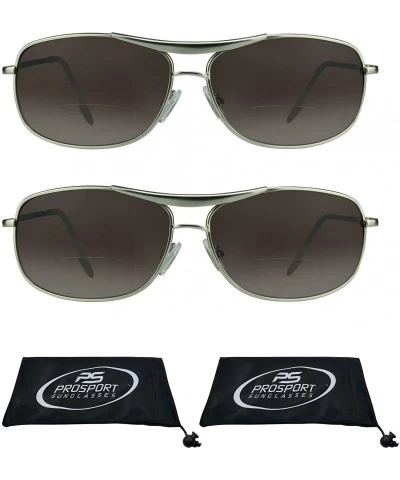 Sport Aviator Bifocal Sunglasses Readers for Men and Women Nearly Invisible Reading Magnification Line - CQ18995OAD3 $40.18