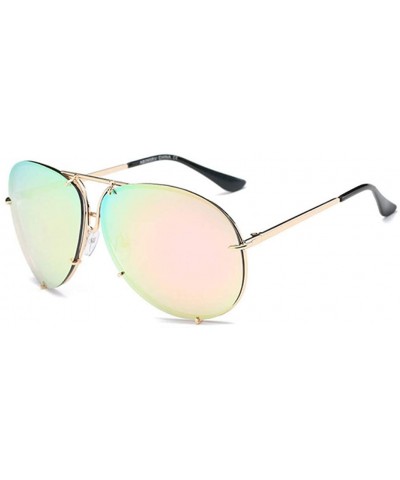 Square Women Retro Sunglasses Punk Sun Glasses Male Glasses Big Round Eyewear Clear Lens Sunglasses - 2 - C018U7DTGSL $13.93