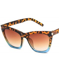 Aviator 2019 Vintage Cateye Sunglasses Women Luxury Brand Glasses Men BlackLeopard - Blackleopard - C818Y3NWQ7M $8.89