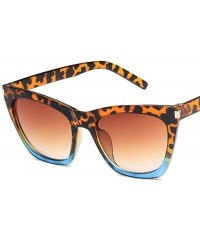 Aviator 2019 Vintage Cateye Sunglasses Women Luxury Brand Glasses Men BlackLeopard - Blackleopard - C818Y3NWQ7M $8.89