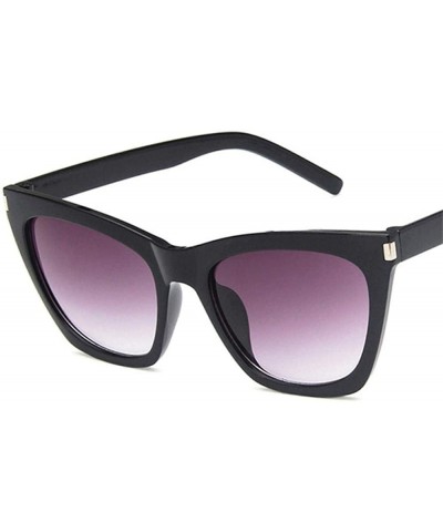 Aviator 2019 Vintage Cateye Sunglasses Women Luxury Brand Glasses Men BlackLeopard - Blackleopard - C818Y3NWQ7M $8.89