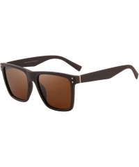 Sport Polarized Sunglasses Men Women Retro Brand Sun Glasses UV 400 - Brown - CJ189UXZDEU $10.84