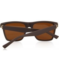 Sport Polarized Sunglasses Men Women Retro Brand Sun Glasses UV 400 - Brown - CJ189UXZDEU $10.84