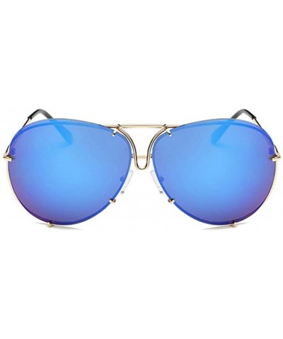 Square Women Retro Sunglasses Punk Sun Glasses Male Glasses Big Round Eyewear Clear Lens Sunglasses - 2 - C018U7DTGSL $21.61