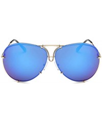 Square Women Retro Sunglasses Punk Sun Glasses Male Glasses Big Round Eyewear Clear Lens Sunglasses - 2 - C018U7DTGSL $21.61