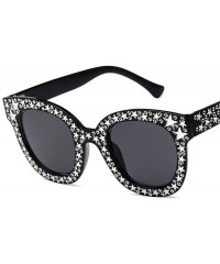 Cat Eye Black Gray Women Sunglasses Vintage Cat Eye Sun Glasses Star Fashion Mirror Shades - C2gray - C8197Y67850 $27.06