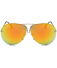 Square Women Retro Sunglasses Punk Sun Glasses Male Glasses Big Round Eyewear Clear Lens Sunglasses - 2 - C018U7DTGSL $21.61