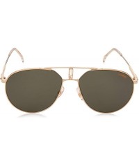 Square 1025/S PEF Gold/Green 1025/S Pilot Sunglasses Lens Ca - 59mm - CA18Z3ZTT58 $37.99