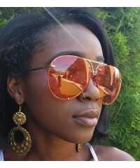 Round Aviator Poshe Oceanic Lens Twirl Metal Design Frames Sunglasses - Red - C412OC2ZKZG $12.87