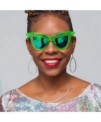 Semi-rimless Classic Oversized Vintage Cat Eye Sunglasses Retro Eyewear Fashion Ladies Square Glasses UV Resistance - Gray - ...