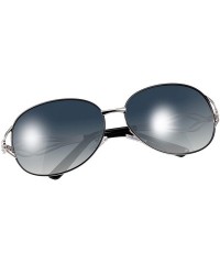 Rectangular Polarized Sunglasses Driving Blocking Eyeglasses - Black - CL18WX926NA $28.38