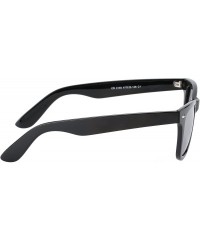 Wayfarer Classic Glasses TR90 Polarized Sunglasses UV400 - Shiny Black Frame / Silver Mirror - CS12O1GKYMD $13.74