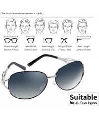 Rectangular Polarized Sunglasses Driving Blocking Eyeglasses - Black - CL18WX926NA $28.38