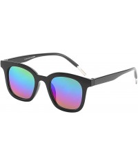 Rectangular Sunglasses - Lightweight Oversized Frame Polarized Mirrored Lens Eyewear - Hot Pink - CL18U93SK3L $7.74