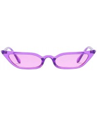 Cat Eye Women Vintage Cat Eye Sunglasses Retro Small Frame UV400 Eyewear Fashion Ladies (Purple) - Purple - CN195NKIHKW $7.73