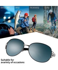 Rectangular Polarized Sunglasses Driving Blocking Eyeglasses - Black - CL18WX926NA $28.38