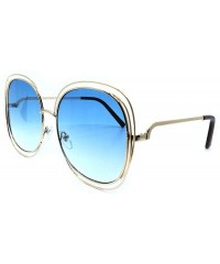 Oversized 562 Premium Oversized XXL Aviator True Oversize Huge Round Fashion Sunglass Womens - Blue - C118I5YQDII $18.84